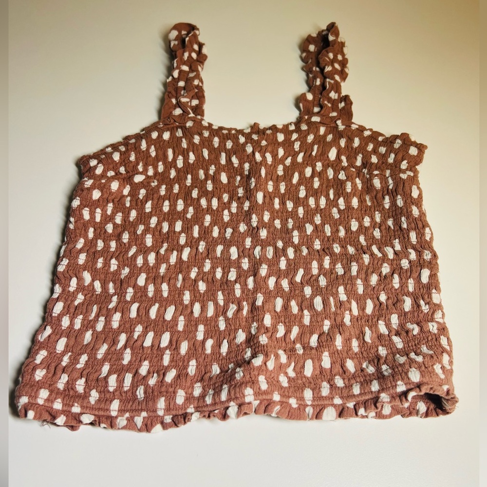 Abercrombie & Fitch Brown and Cream Crop Top